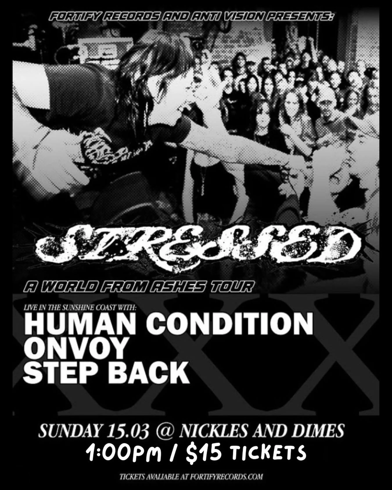 Hard and fast coming in hot.

Adelaide straight edge outfit @stressed_sxe is rolling into @bar_nickels_dimes this Sunday March 15 and they&rsquo;re not coming quietly.

Backing them up is a stacked local lineup with @human.condition_schc, @onvoyband,