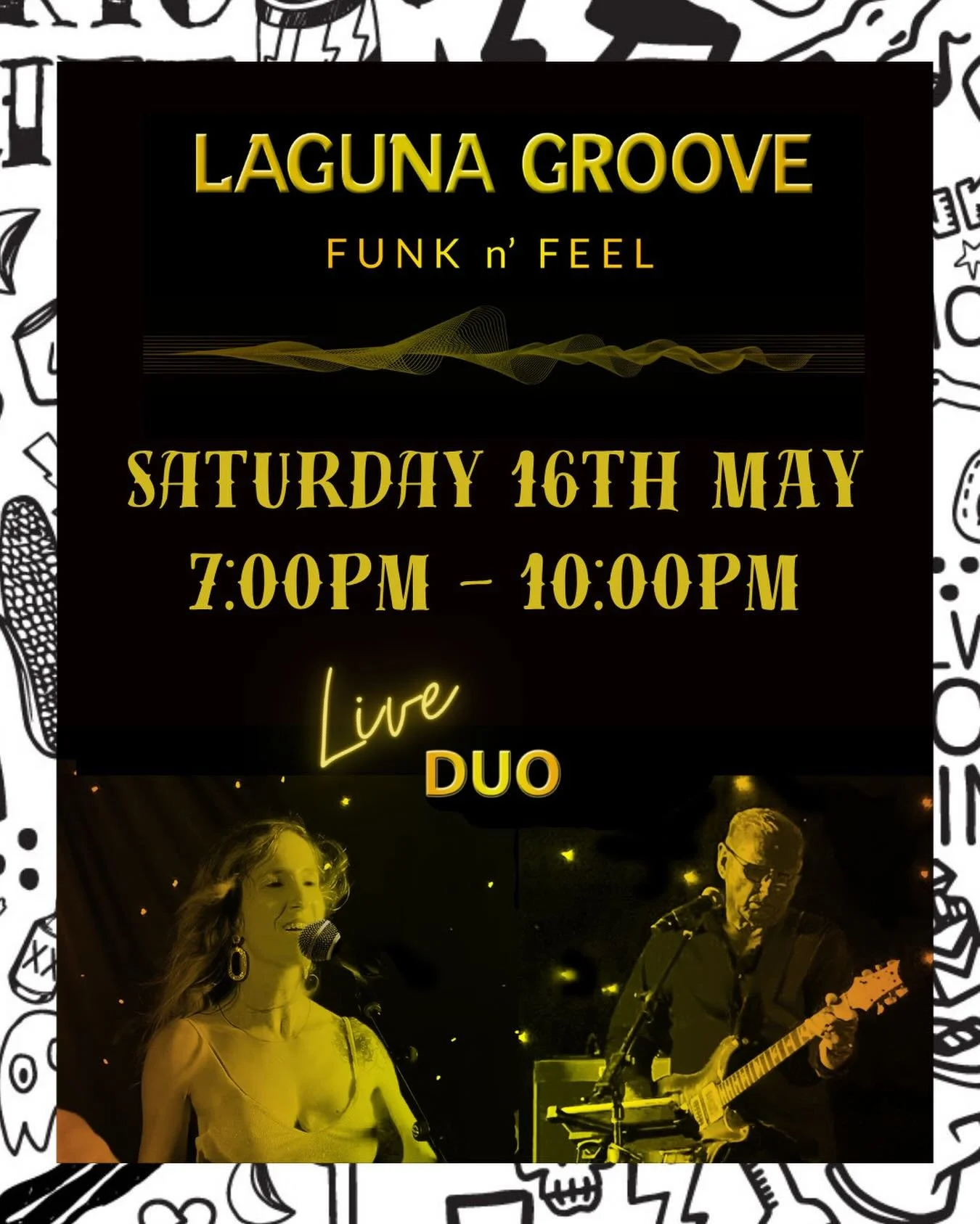 Saturday night&rsquo;s looking dangerously good. 🍸🎶

Live from 7pm&ndash;10pm, Laguna Groove are rolling in with the kind of energy that turns &ldquo;just one drink&rdquo; into a full night out. Expect funk, soul, crowd favourites and the tunes you