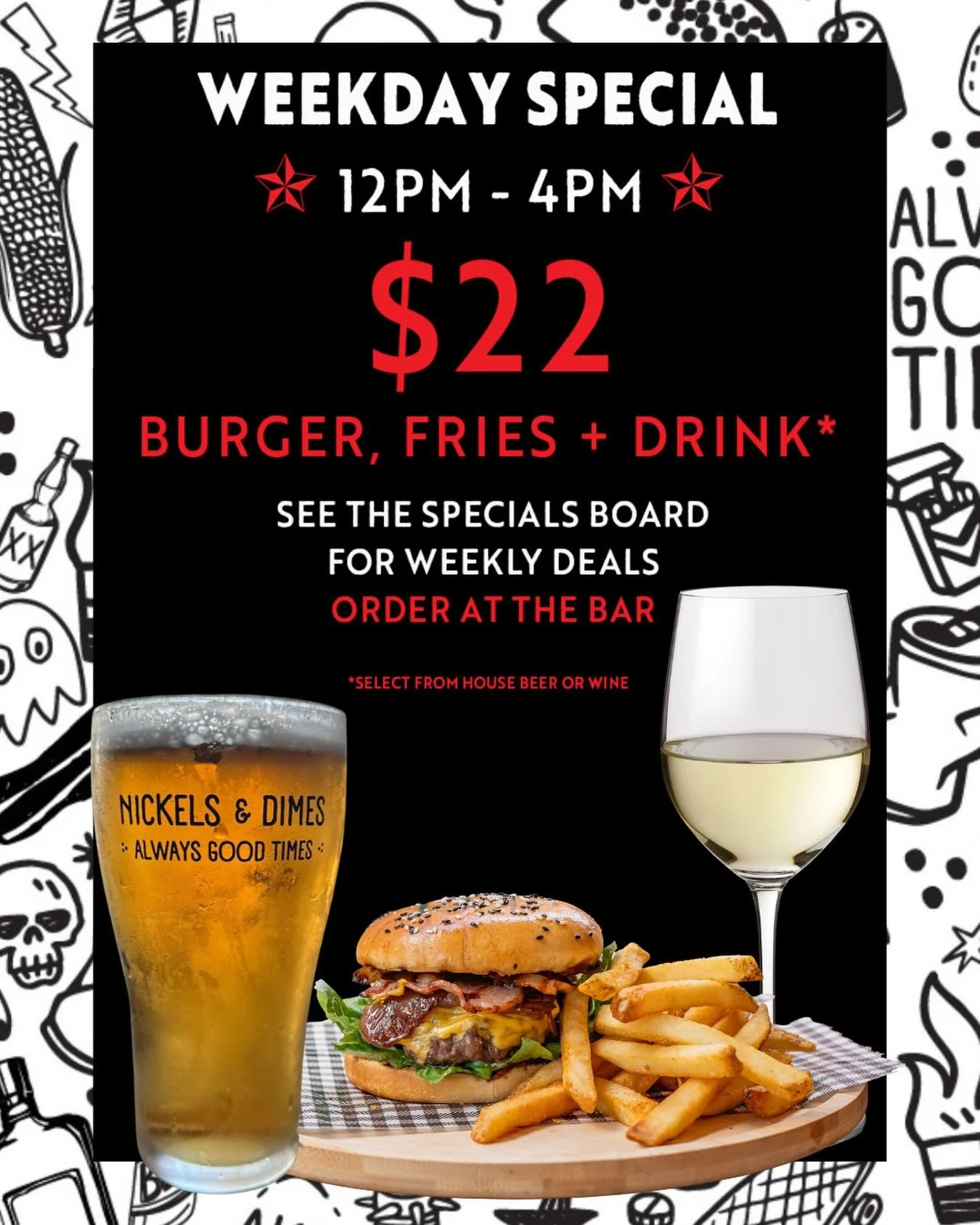 Lunch special&rsquo;s on.
The beers are cold.
And frankly, your job can survive without you for an hour. See you soon 🍔🍺

#lunchspecial #noosapub #noosaeats