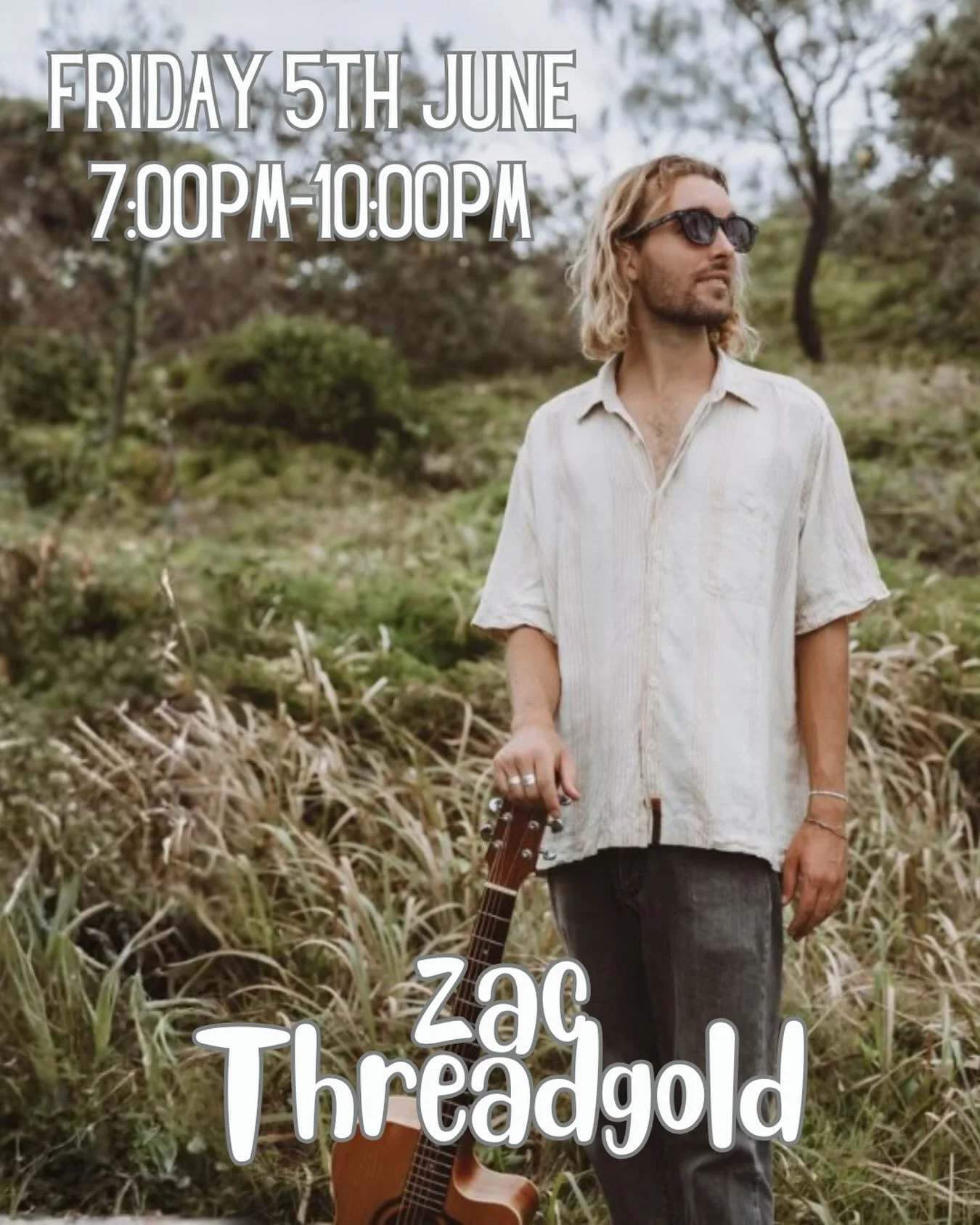Friday 5th June = sorted 🍺🎵

Zac Threadgold is back at Nickels &amp; Dimes from 7pm&ndash;10pm 

Cold beers. Proper pub feeds. Good people. No cover charge. Come for dinner, stay because the next song&rsquo;s your favourite.

Live &amp; free this F