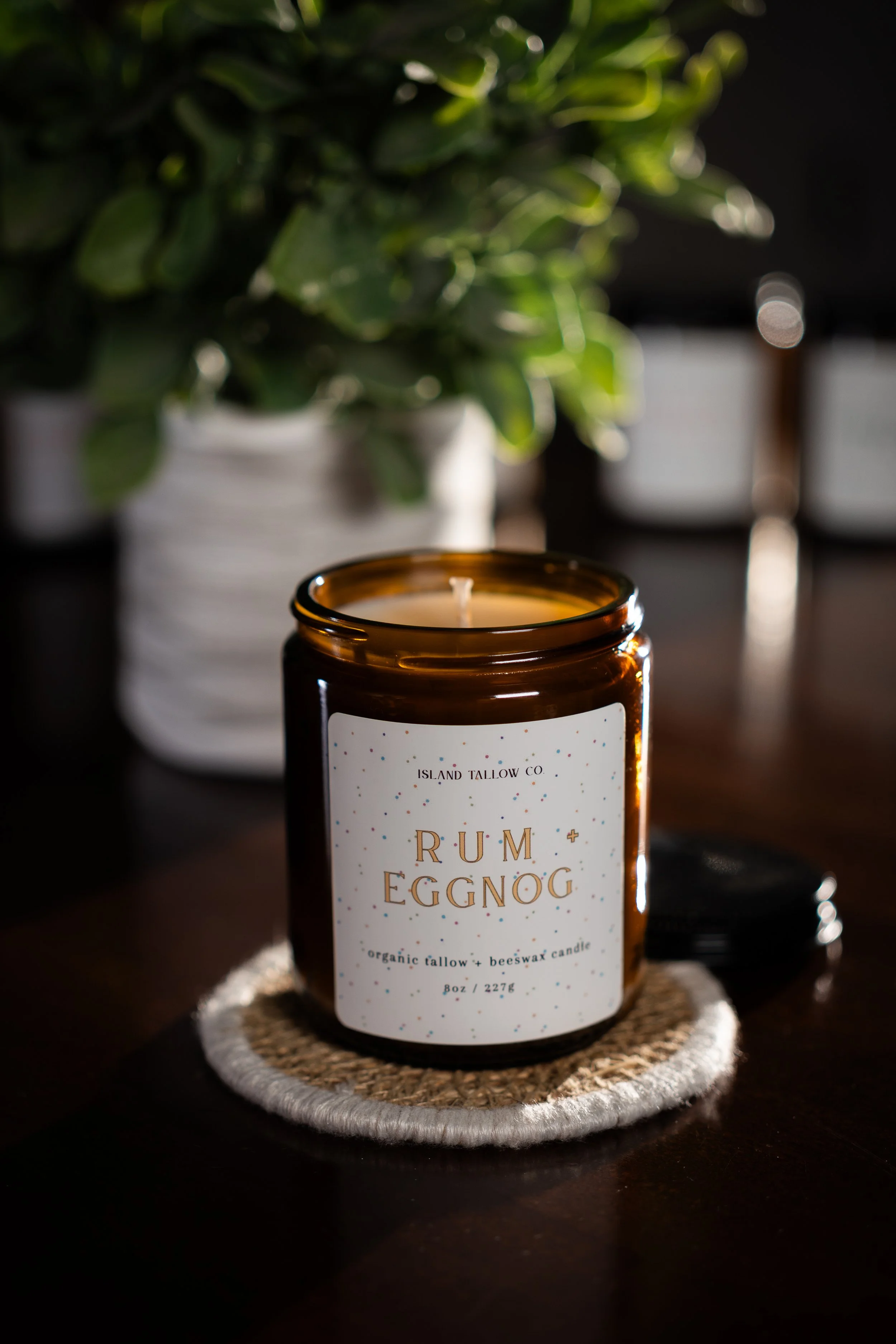 Rum + Eggnog 8oz Jar Candle