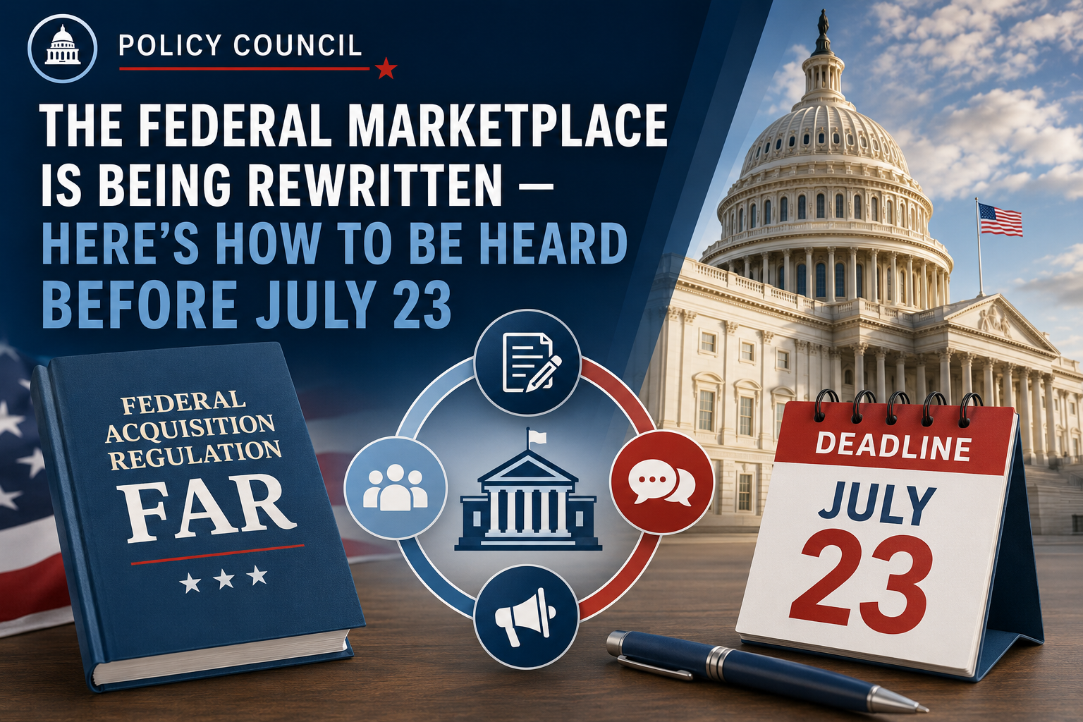 Policy Council | The Federal Marketplace Is Being Rewritten — Here's How to Be Heard Before July 23