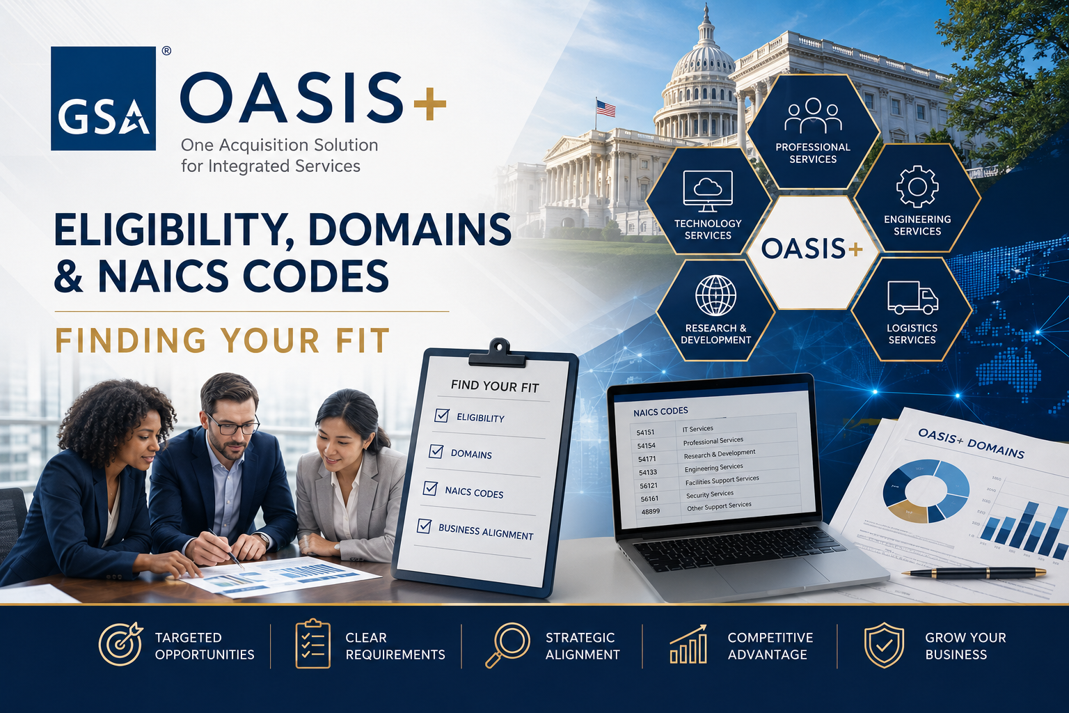 GSA OASIS+: Eligibility, Domains &amp; NAICS Codes — Finding Your Fit