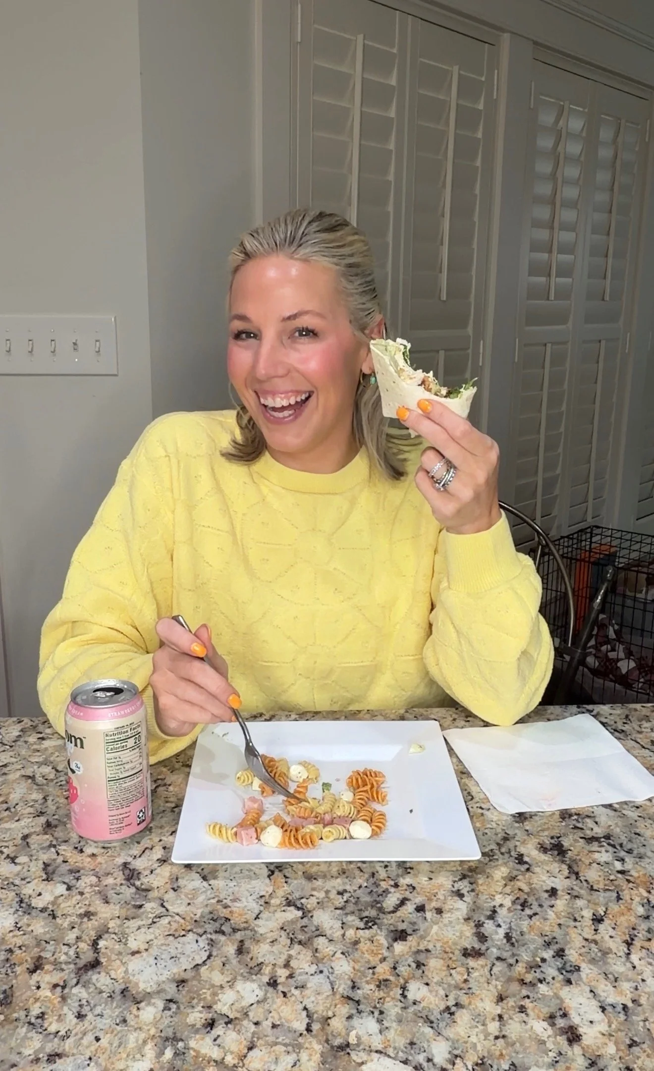 Doug’s Chicken Caesar Salad Wrap + Pasta Salad&nbsp;