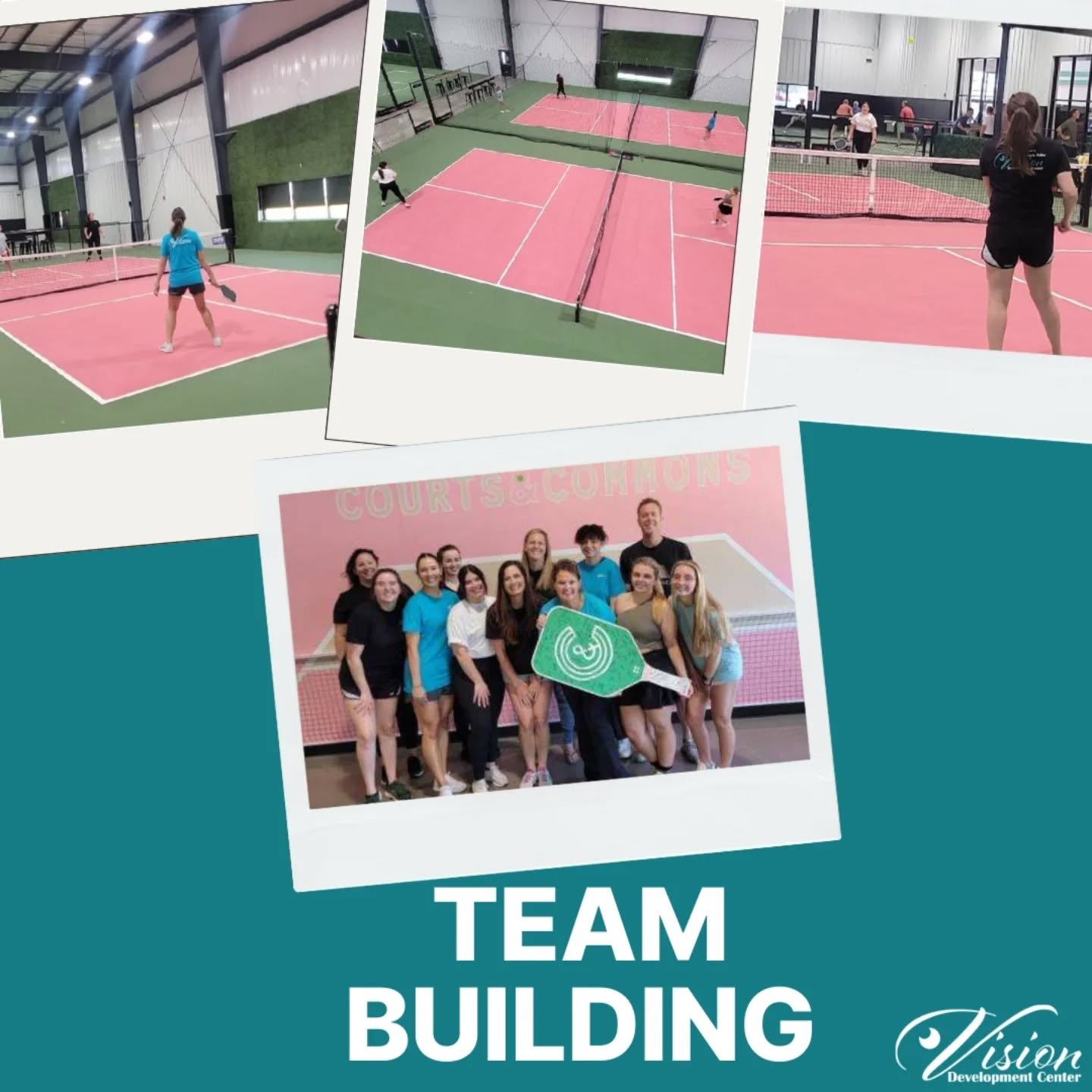 A staff that plays together stays together! 🏆 Thank you to @courtsandcommons for hosting our staff development!