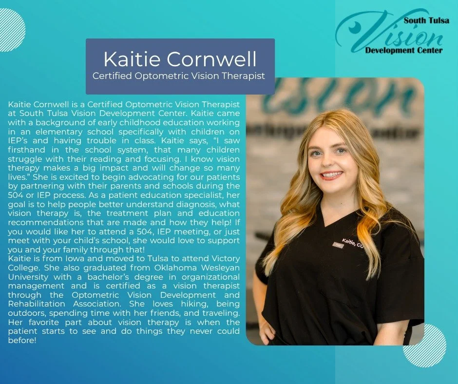 💙 It&rsquo;s Vision Therapist Appreciation Week! Today, we&rsquo;re shining the spotlight on Kaitie!
Thank you, Kaitie, for the care, encouragement, and dedication you bring to our patients and team. We&rsquo;re grateful for you! 🌟
Help us celebrat