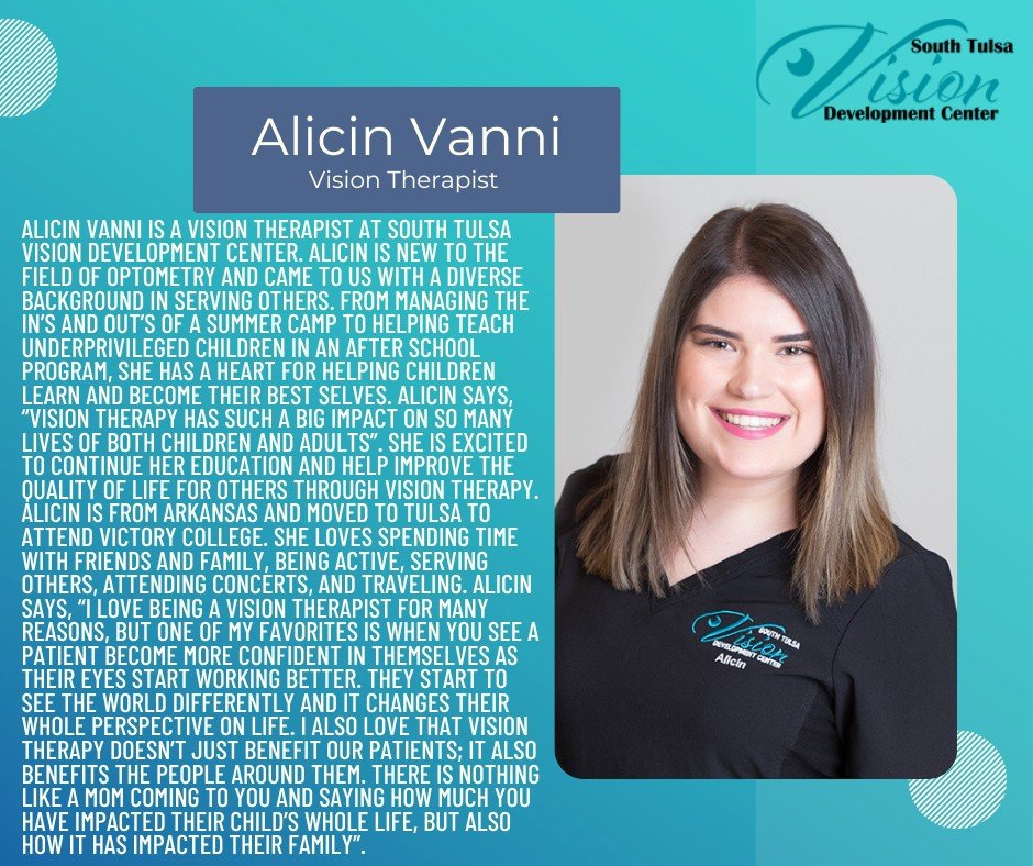 💙 It&rsquo;s Vision Therapist Appreciation Week! Today, we&rsquo;re shining the spotlight on Alicin!
Thank you, Alicin, for the care, encouragement, and dedication you bring to our patients and team. We&rsquo;re grateful for you! 🌟
Help us celebrat