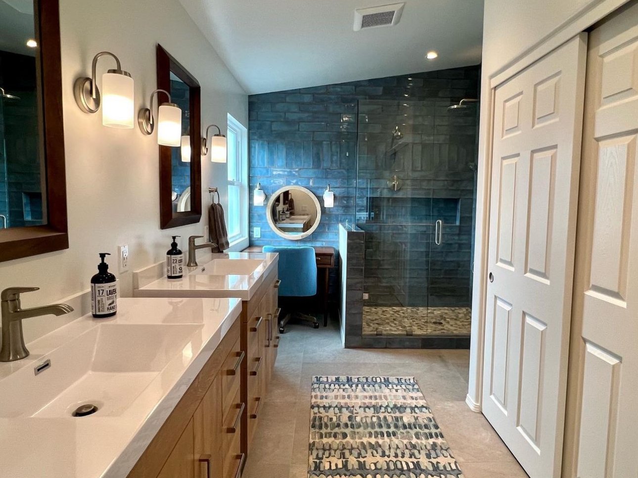 Interior fixture and can lighting design by Marmolejo Electric. 