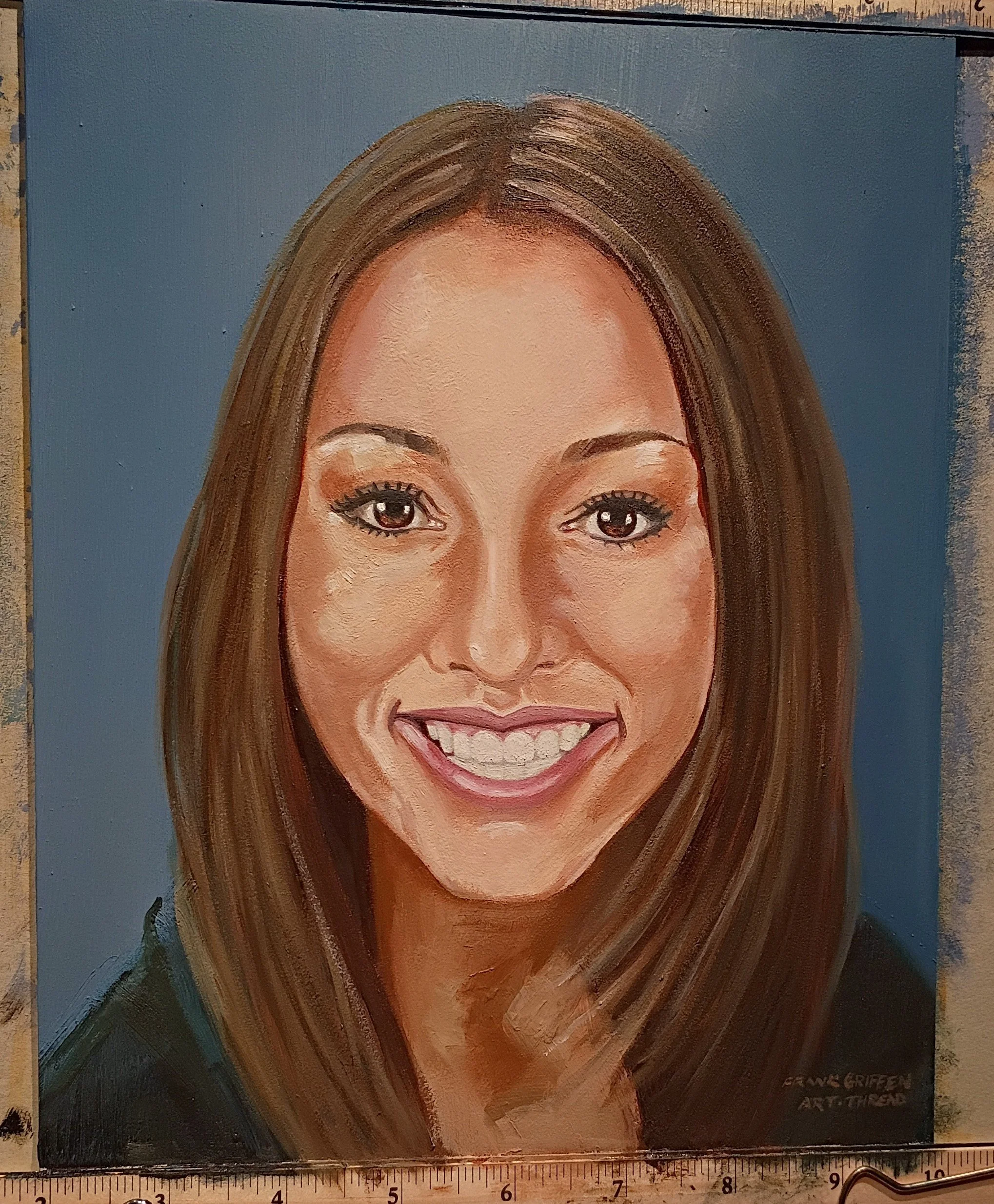 8x10 Miss B. oil portrait