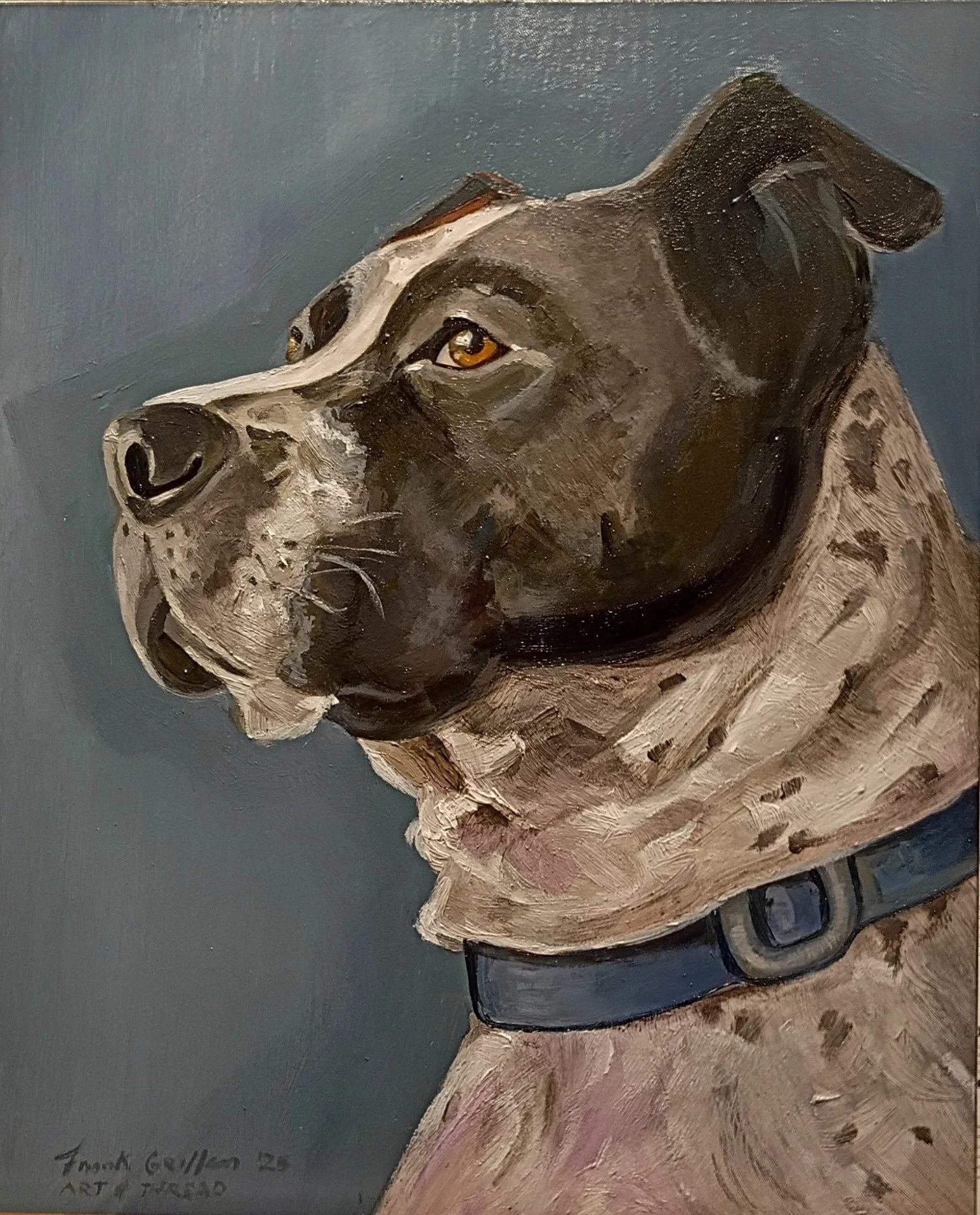 8x10 Regal dog oil portrait