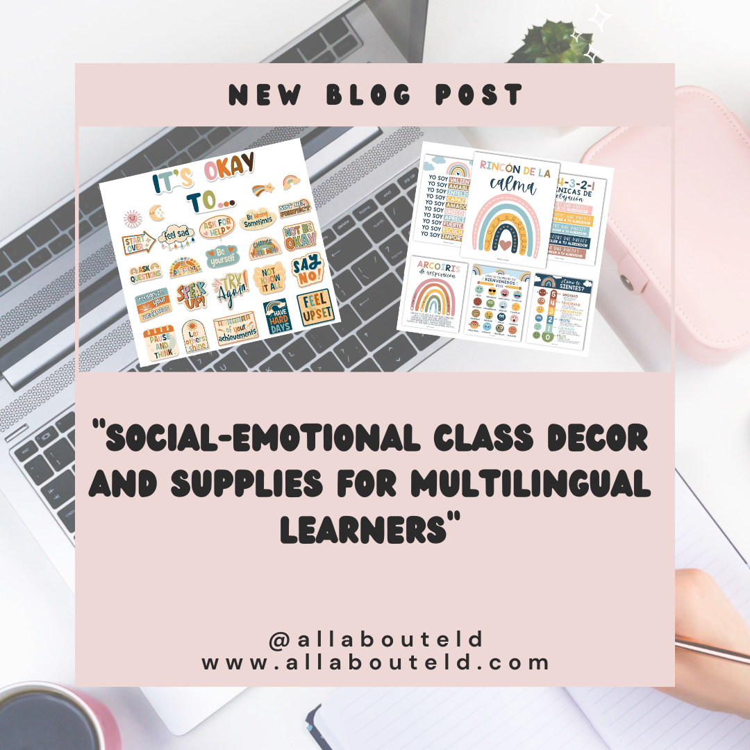 Social-Emotional Class Decor and Supplies for Multilingual Learners