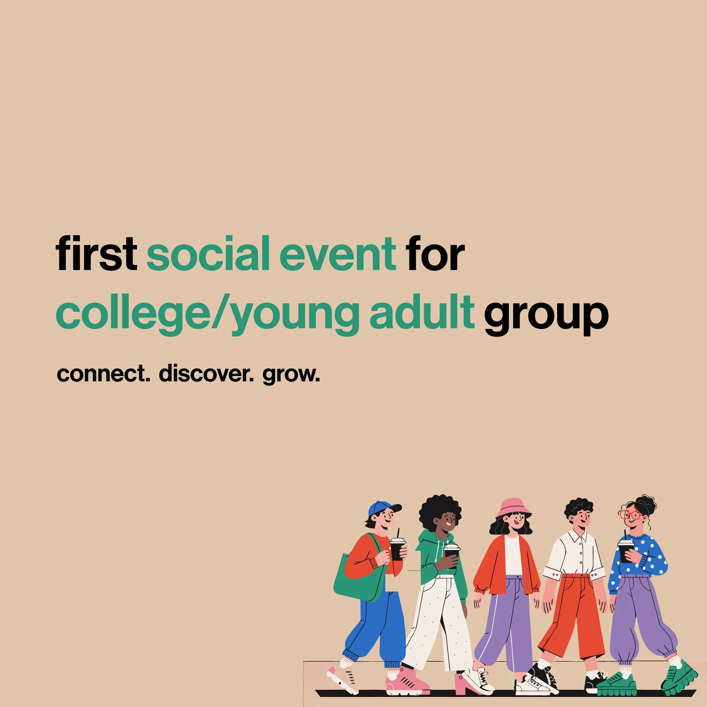 First social event for college/young adult group