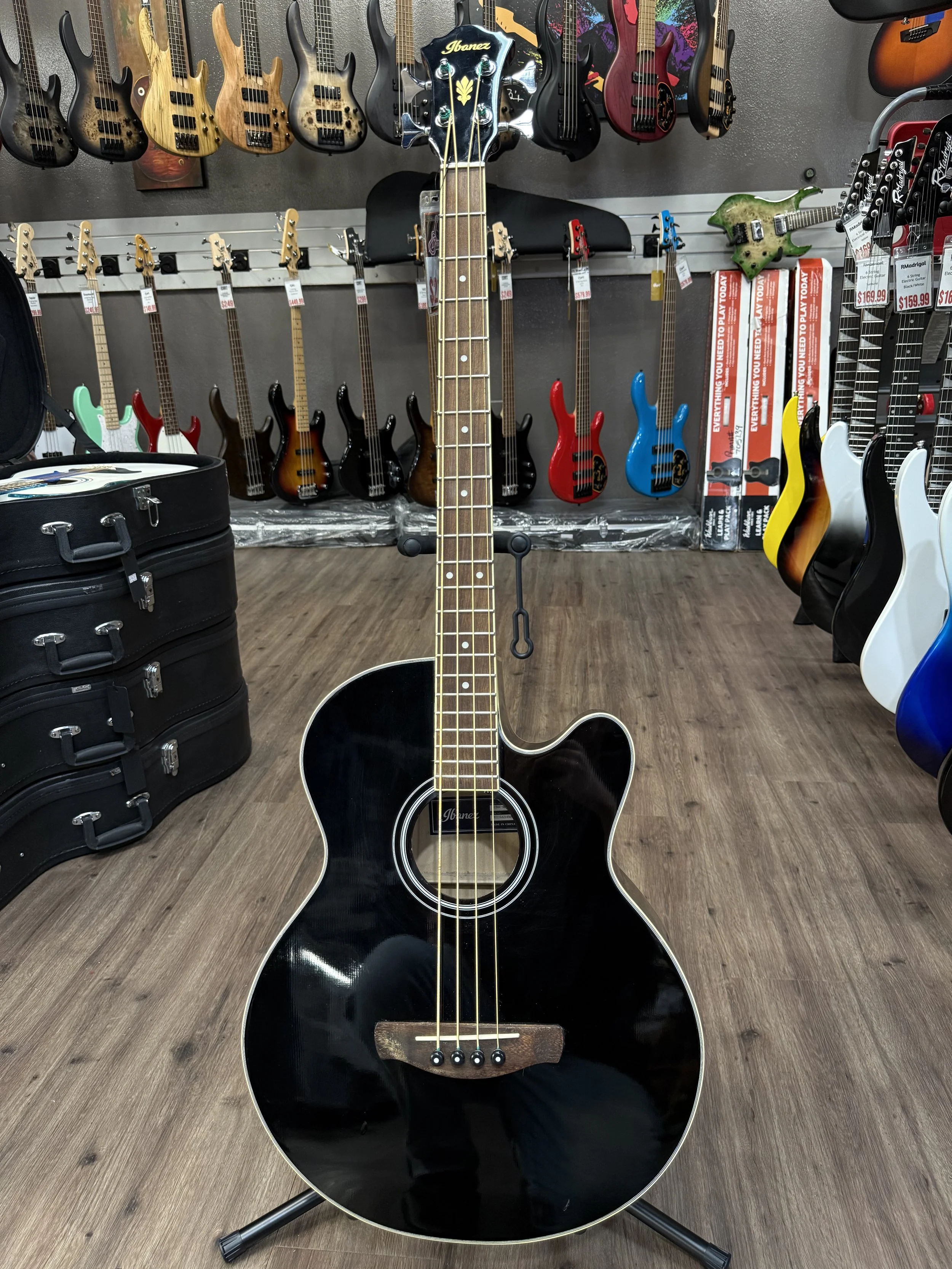 IBANEZ AE5BE ACOUSTIC BASS BLACK