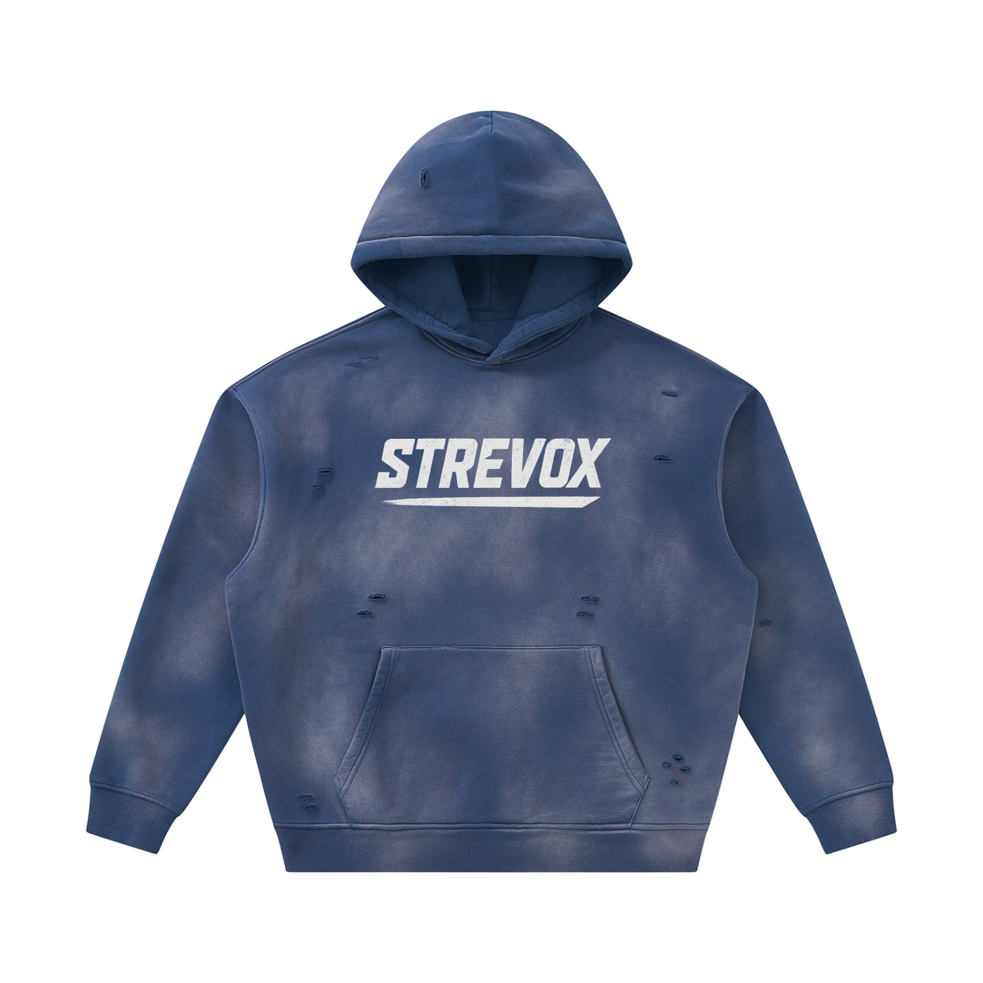 Unisex Sunfade Frayed Fleece Hoodie