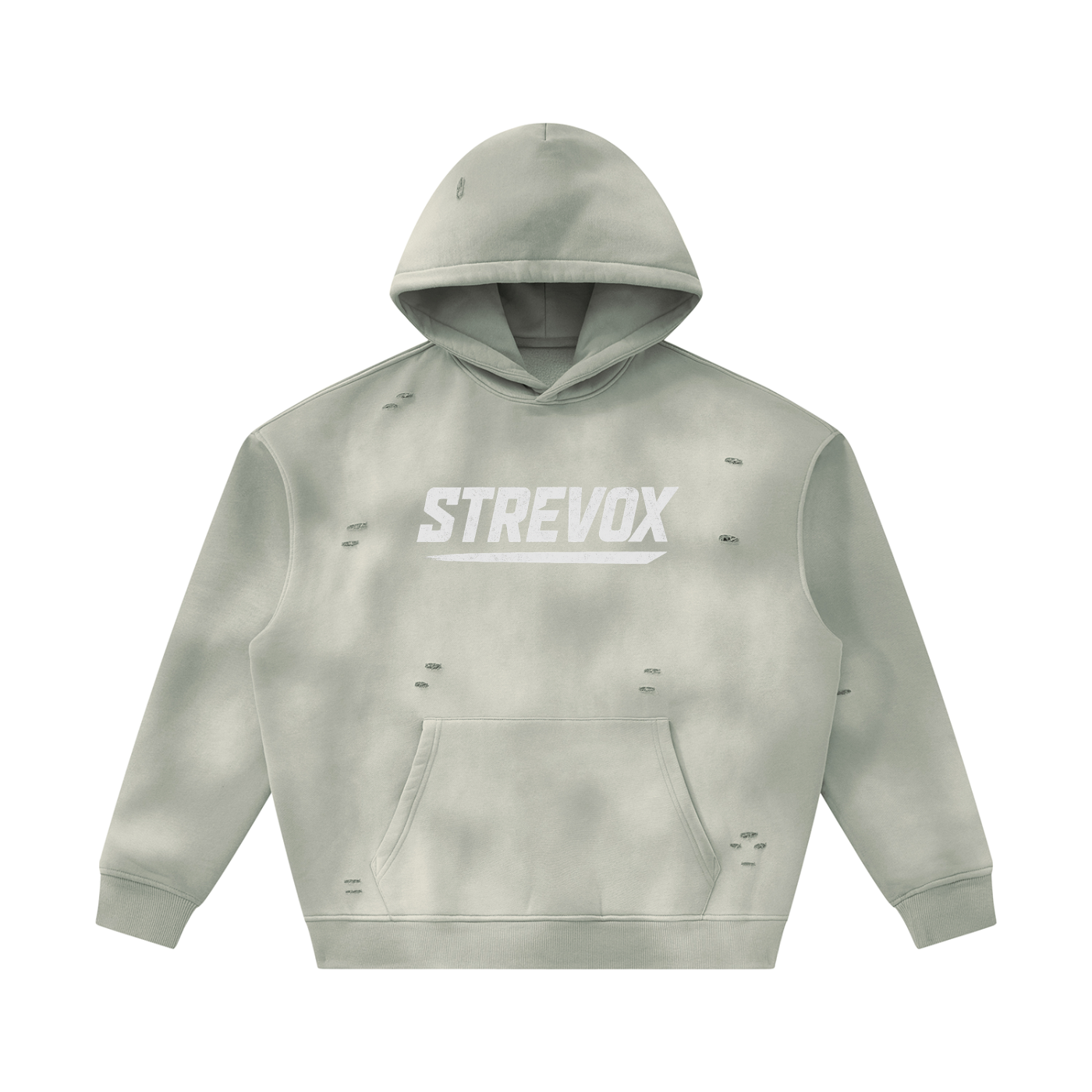 Unisex Sunfade Frayed Fleece Hoodie