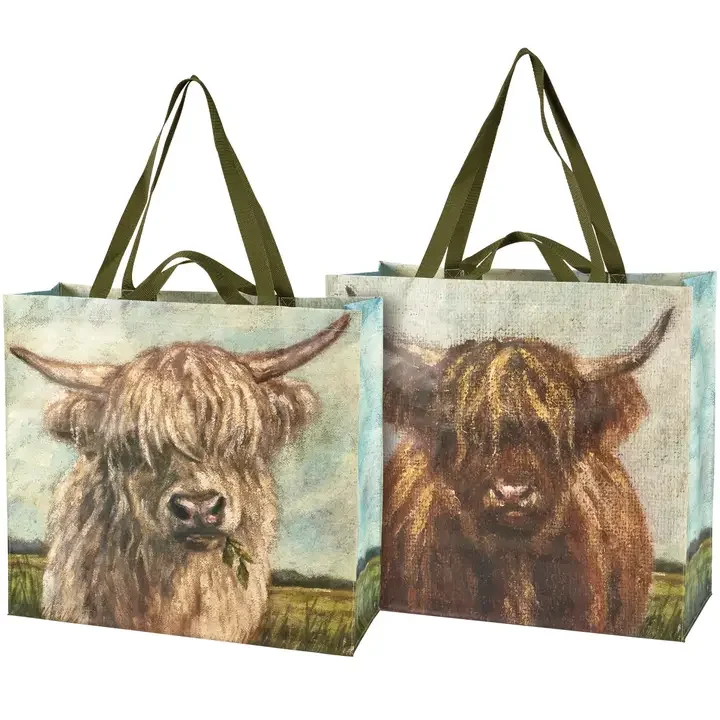 Highland Cows Shopping Tote