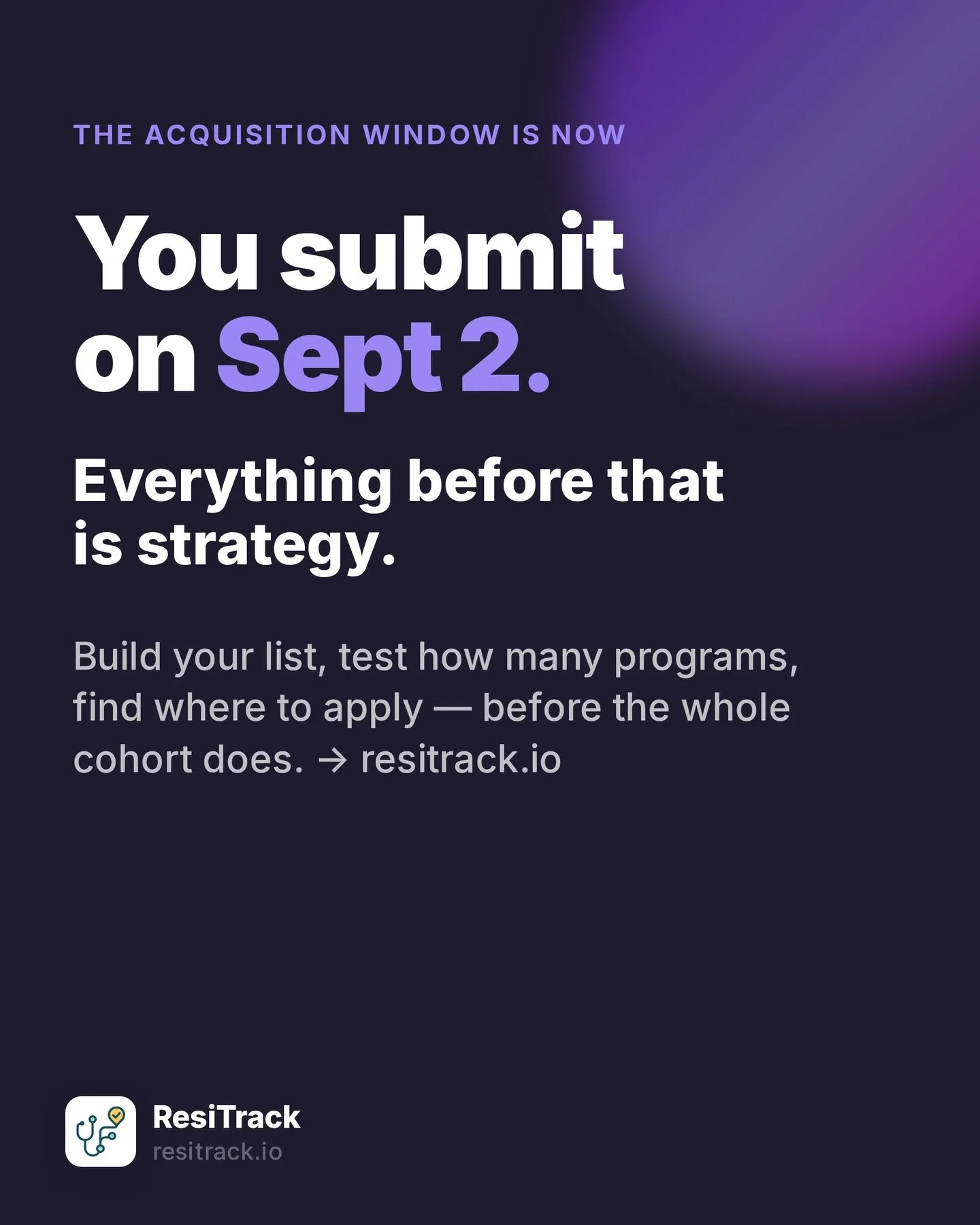 You can&rsquo;t submit until Sept 2 &mdash; which means everything you do right now is *pure strategy*. 🎯

How many programs? Which ones? Am I competitive? The applicants who sort that out in July are calmer in September. Build your list before the 