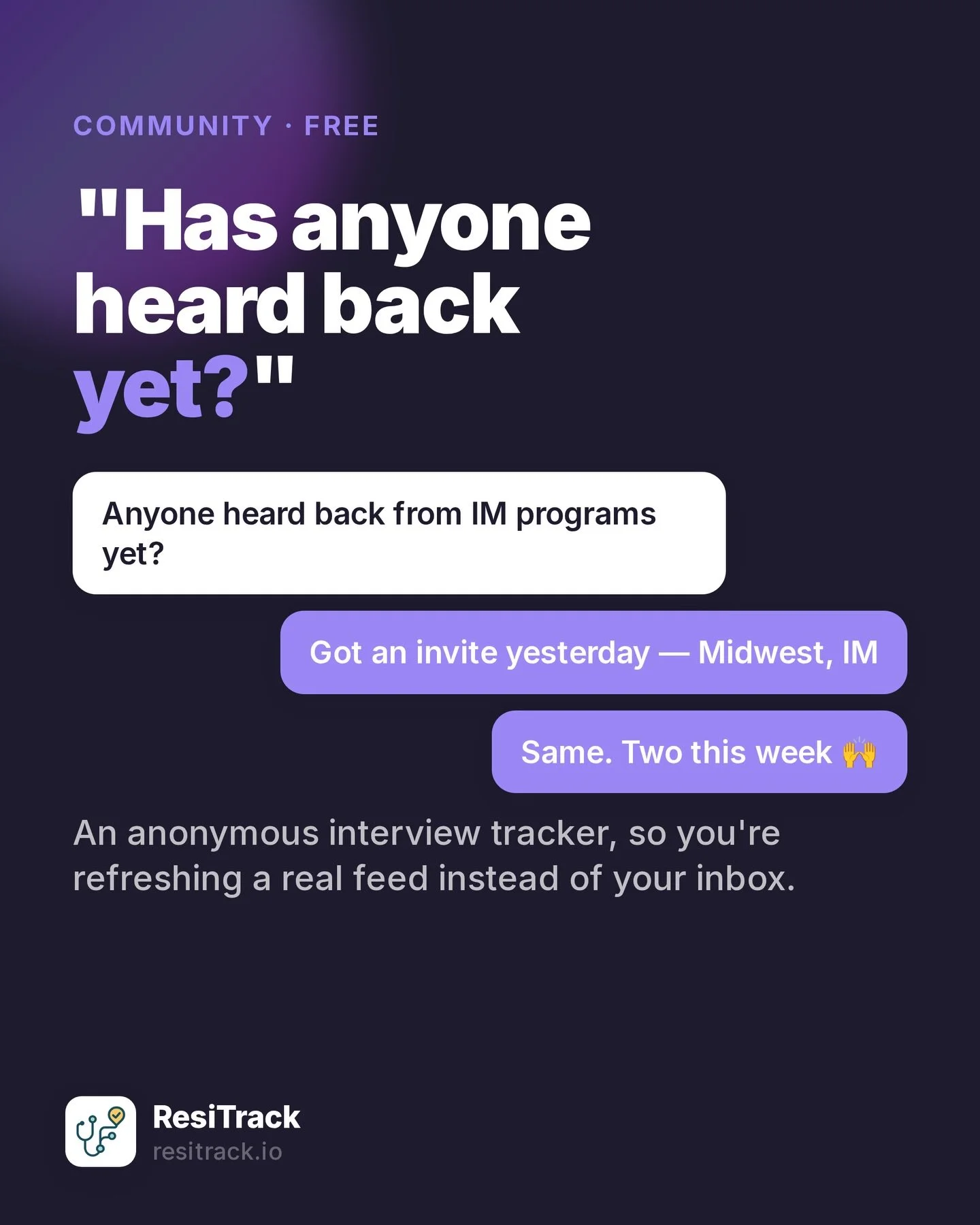 &ldquo;Has anyone heard back yet?&rdquo; &mdash; the four words that define October. 👀

Our community has an anonymous interview tracker, so instead of refreshing your inbox alone at midnight, you can see what&rsquo;s actually going out. No username