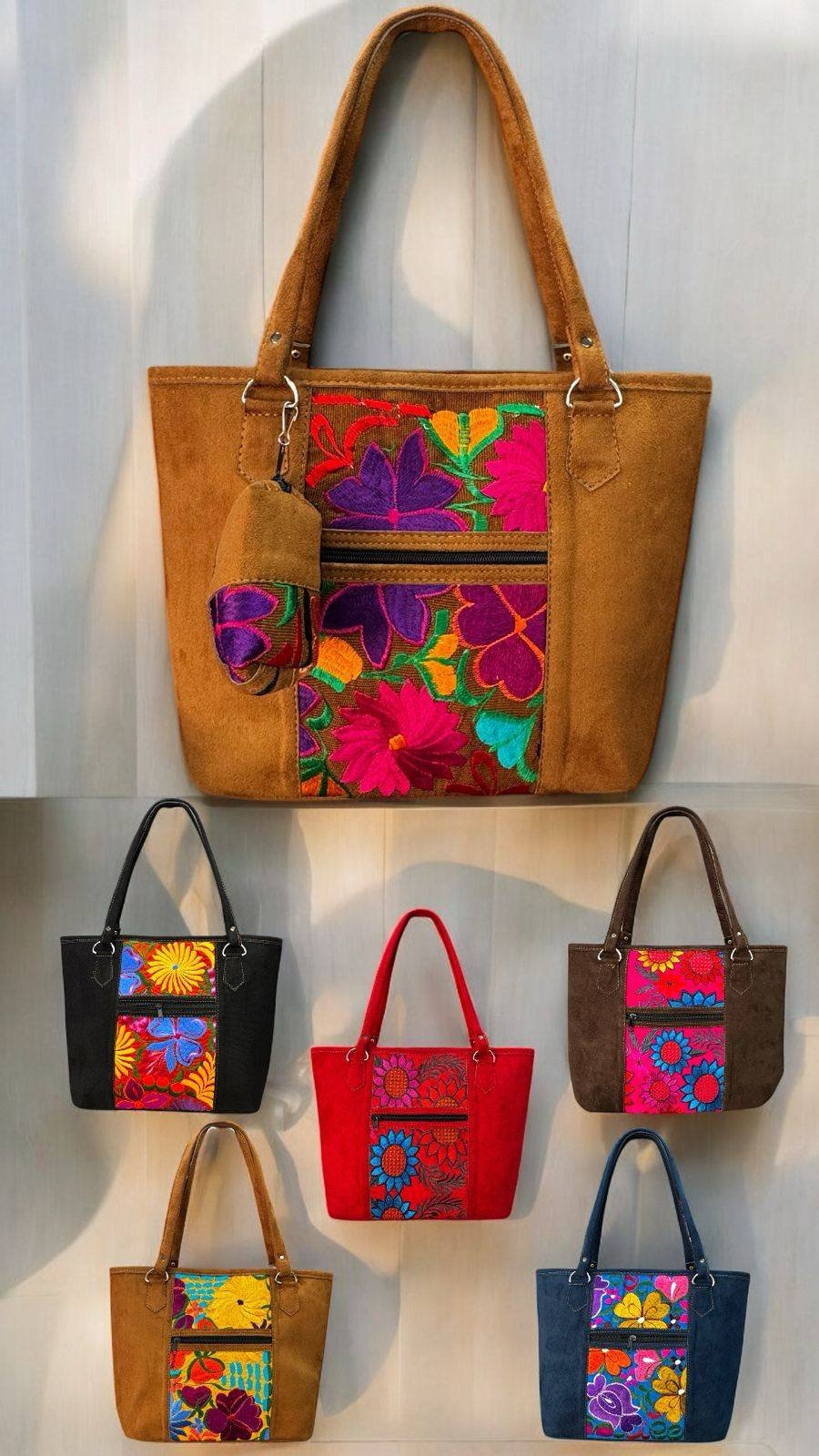 Set de cartera típica mas monedero gamuza