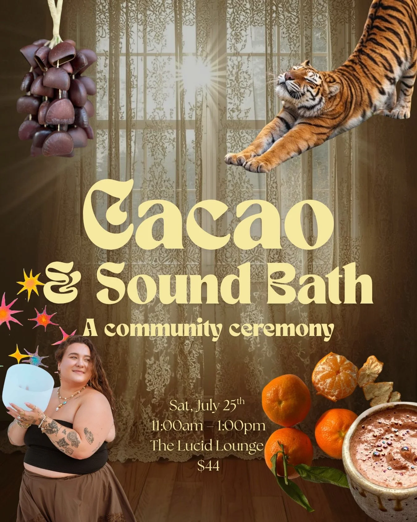Time isn&rsquo;t real &mdash; Saturday is now 2 days away 🫪

Be there or be square 💟

The retrograde chaos is finally releasing its grip!! Come find solace in community, check out the lounge, enjoy some delicious food for you chocolate, and relax i