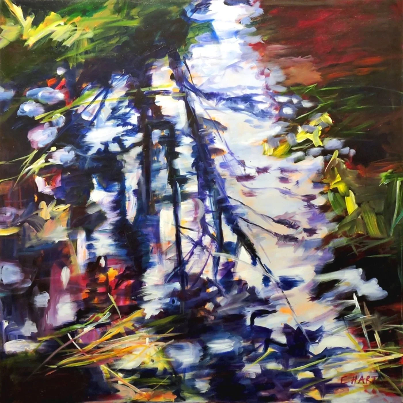 Closer In     acrylic on canvas     "48 x 48"     sold
