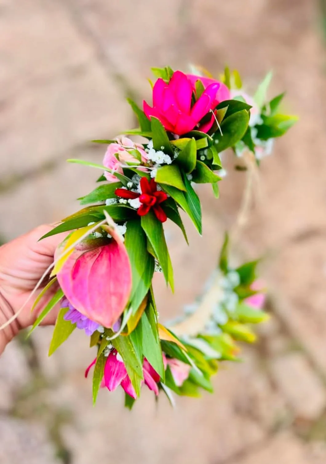 Lei po'o workshop on Kauai