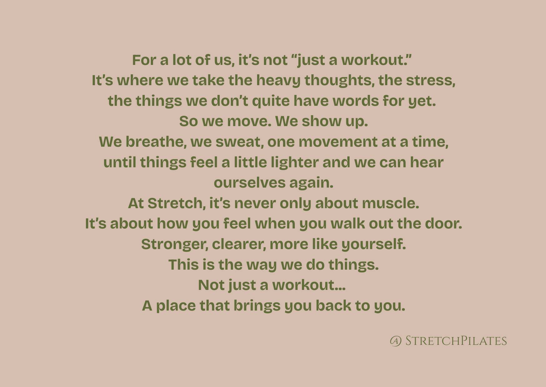 So much more than just a workout.