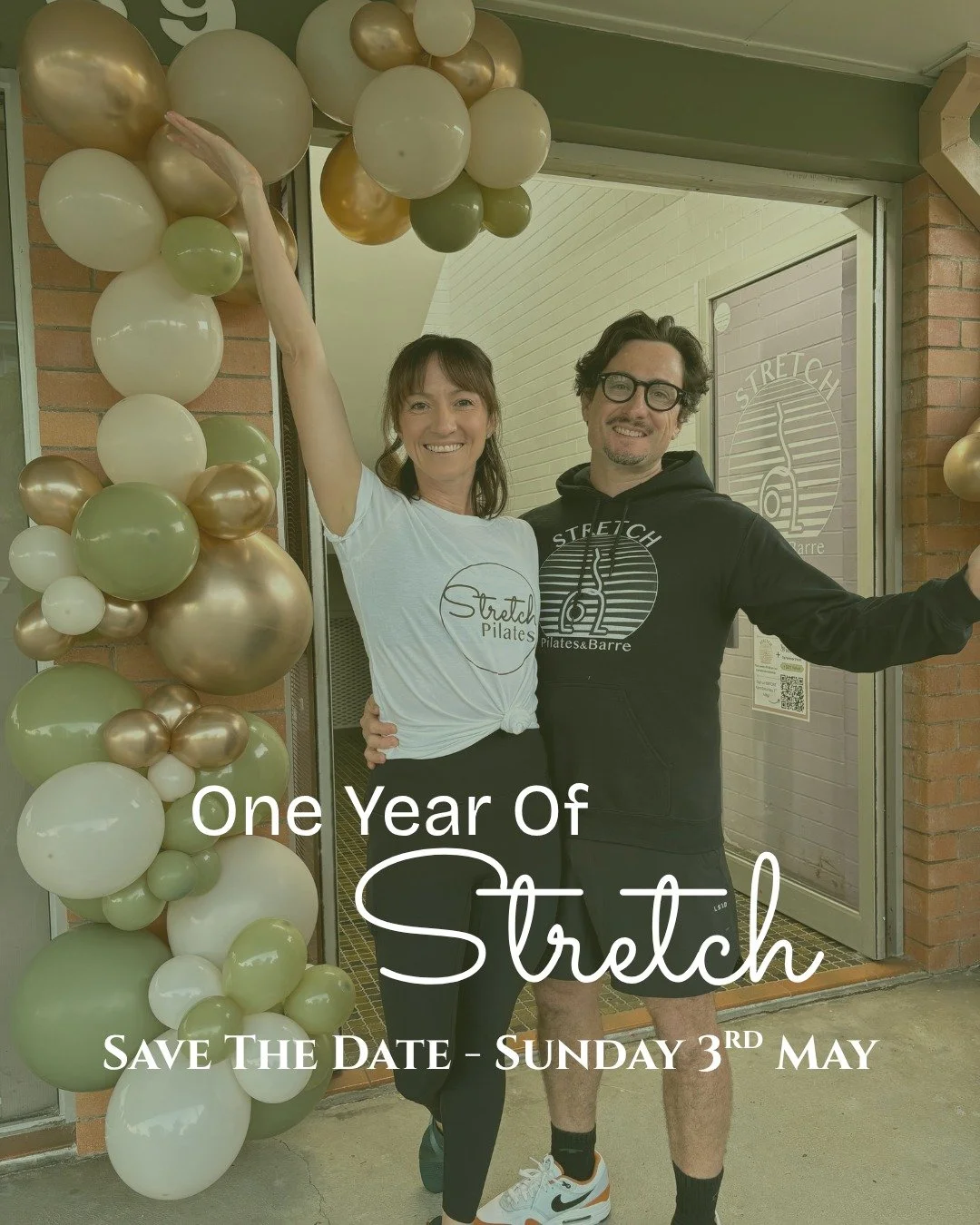 Save the Date - Sunday 3rd May. 💚

Stretch is turning ONE! 
Details coming soon, but for now - please save the date.
We'd love to have as many of our Stretch Members, Family and Friends there as possible! 🥳