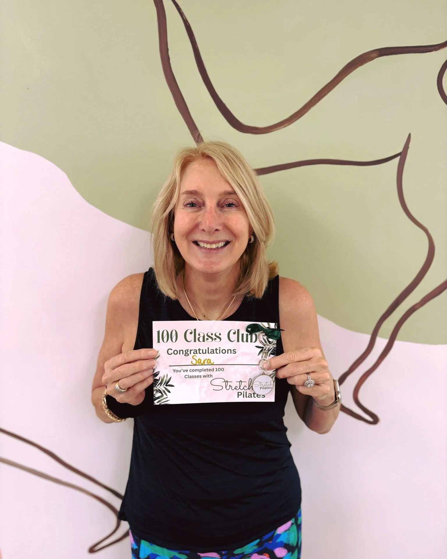 🎉 Milestone moment - 100 Classes with Sara 🎉

Sara, we are so excited to celebrate this milestone with you. Your friendly nature, positive attitude and willingness to help make you such a valued part of our Stretch community.

Whether it's welcomin