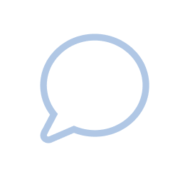 Outline of a speech or chat bubble against a black background.