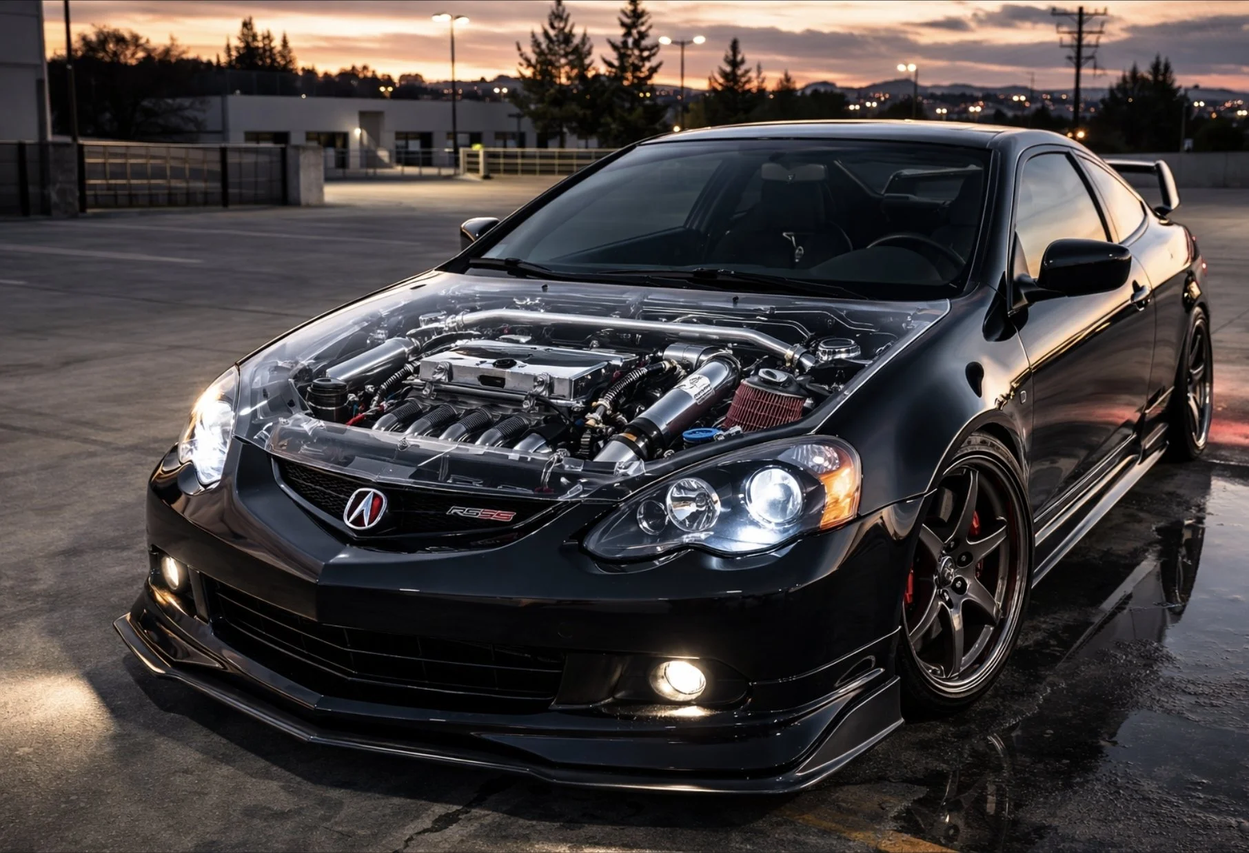 01-06 Acura Rsx clear hood