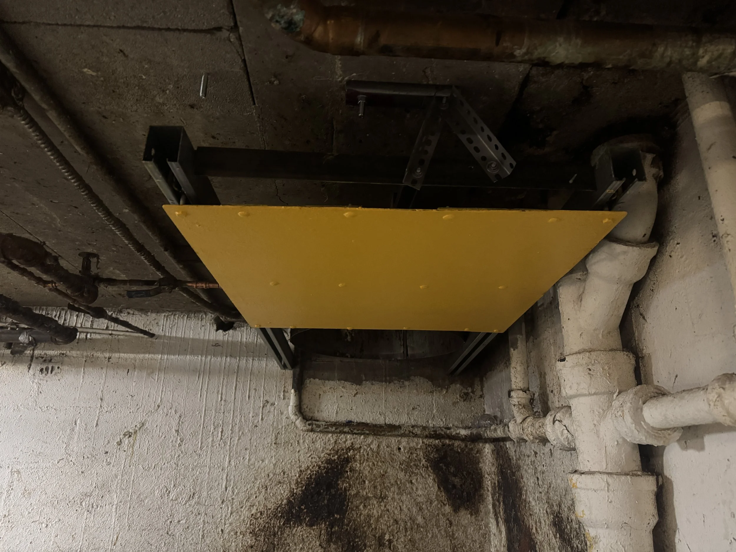 Fire Damper made to order. Spring loaded with a fusible link.