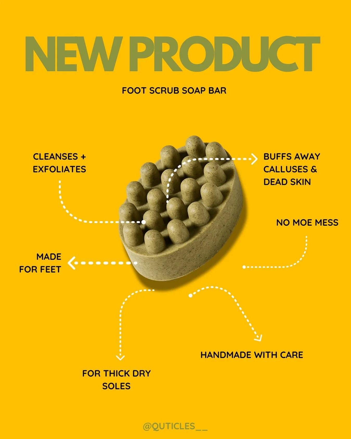 ✨Day 13 of 26:
NEW PRODUCT ALERT 🚨 

Exfoliating Foot Scrub Bar

More scrub, less soap made just for your soles.

Tired feet deserve more than a soak. Our Exfoliating Foot Scrub Bar is handcrafted to smooth rough heels, buff away dead skin, and leav