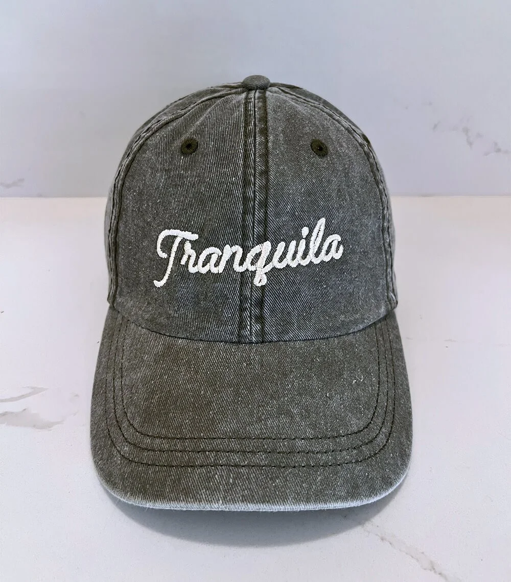 Tranquila Embroidered Baseball Hat