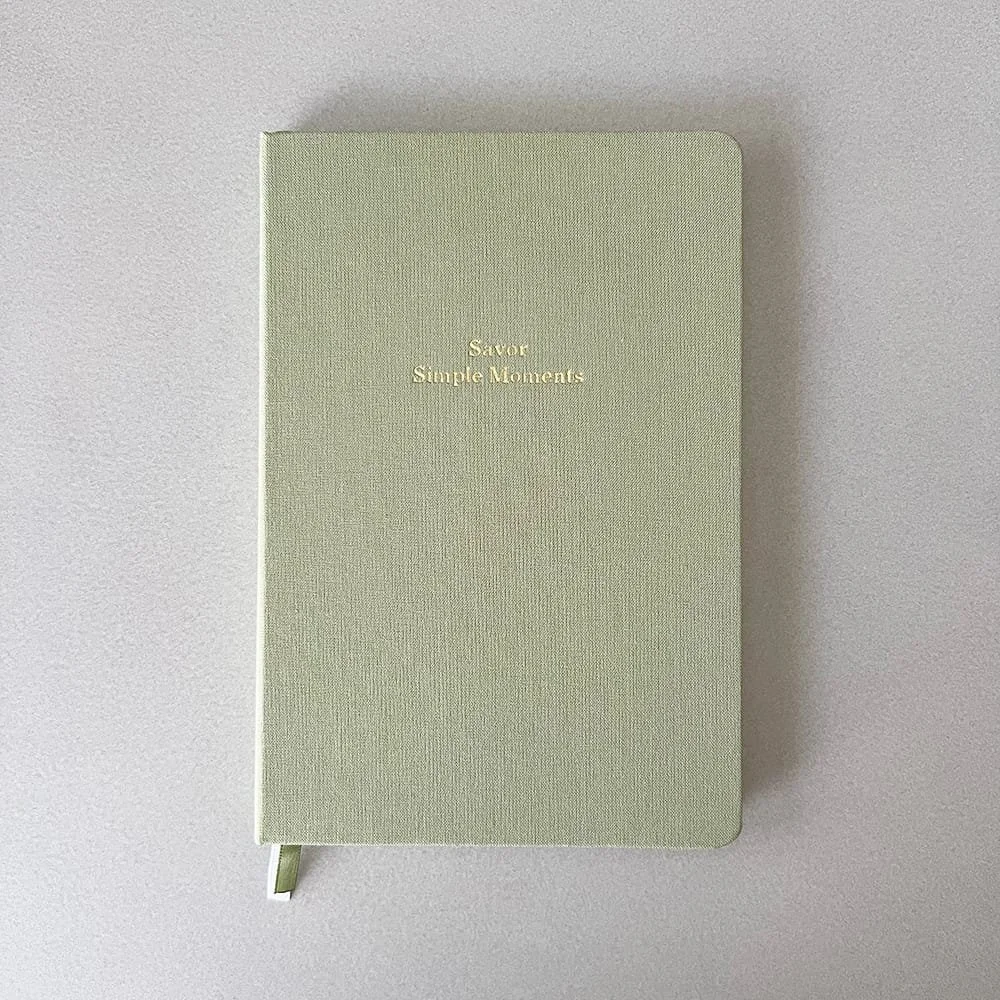 Savor Simple Moments Linen Notebook
