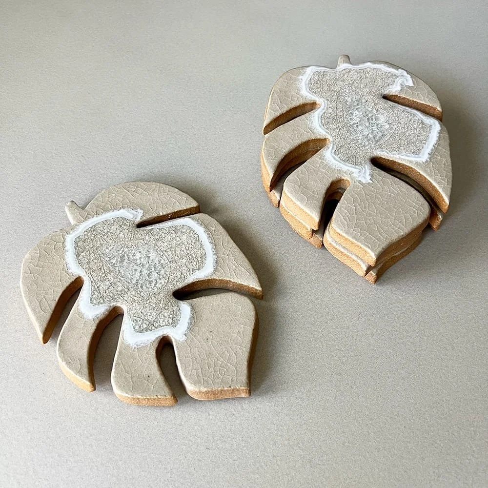 Monstera Leaf Coaster - Sand