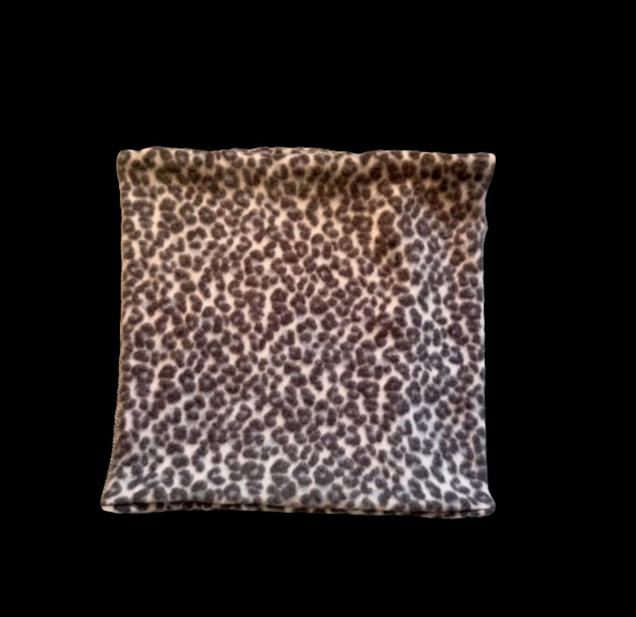 Blue Leopard Plush Neckie