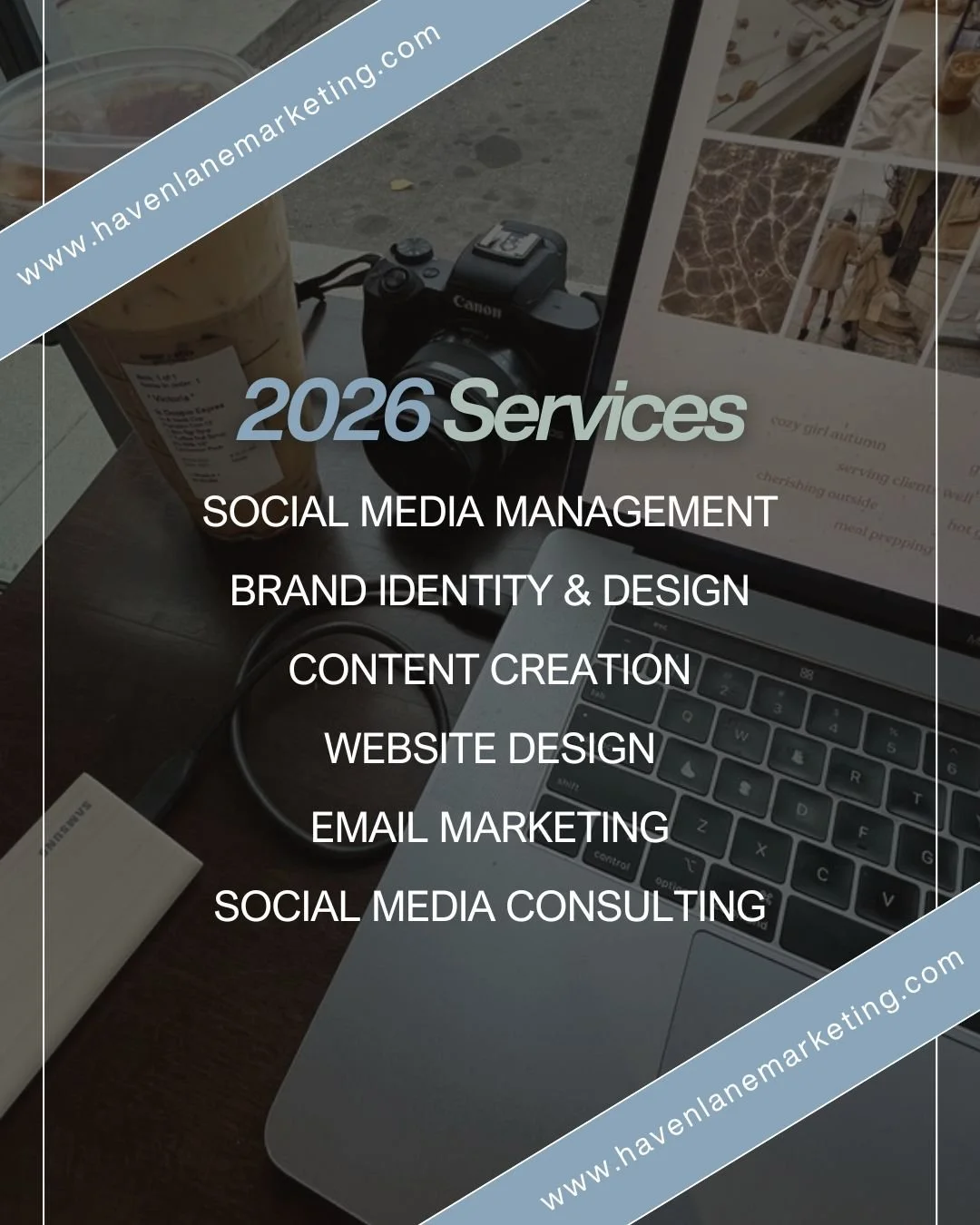 As we head into 2026, I'm thrilled to share my services with you! 👇

Social media management and brand identity continue to be the foundation of my work. From there, additional services are offered where they make the most strategic sense.

New this