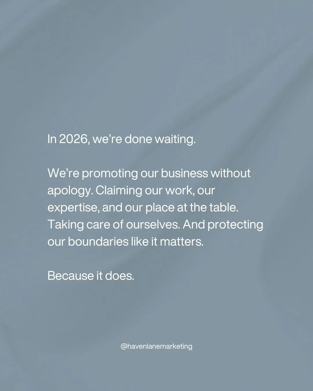 In 2026, we&rsquo;re choosing confidence over hesitation. 

Pass it on.