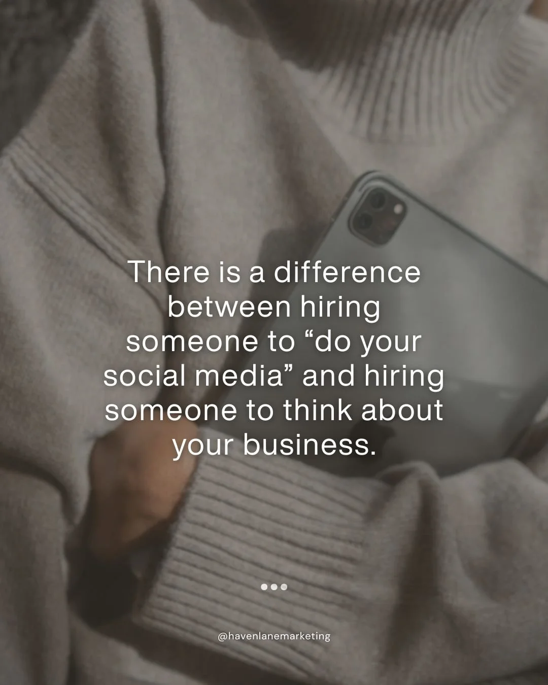 There is a difference between hiring someone to &ldquo;do your social media&rdquo; and hiring someone to think about your business.

One executes tasks.
The other builds alignment.

If your content looks fine but doesn&rsquo;t move anything forward, 