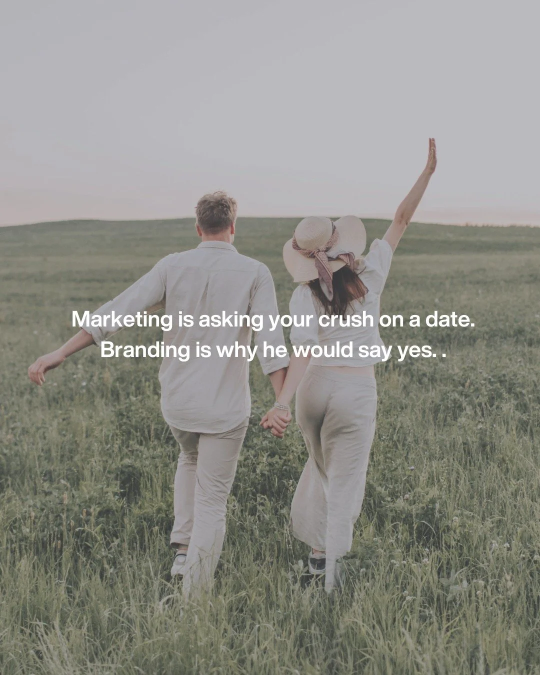 Marketing is asking your crush on a date.
Branding is why they say yes.

If your marketing isn't converting, don't post more. Fix the brand first.

That's exactly what I help entrepreneurs do.