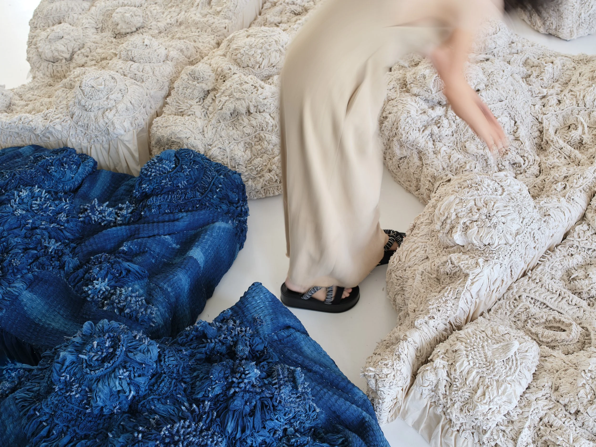 Fashion collaboration between Zara x Fanglu Lin photographed by Milos Gazdic Portrait Photographer with natural light in lifestyle setting with Artwork