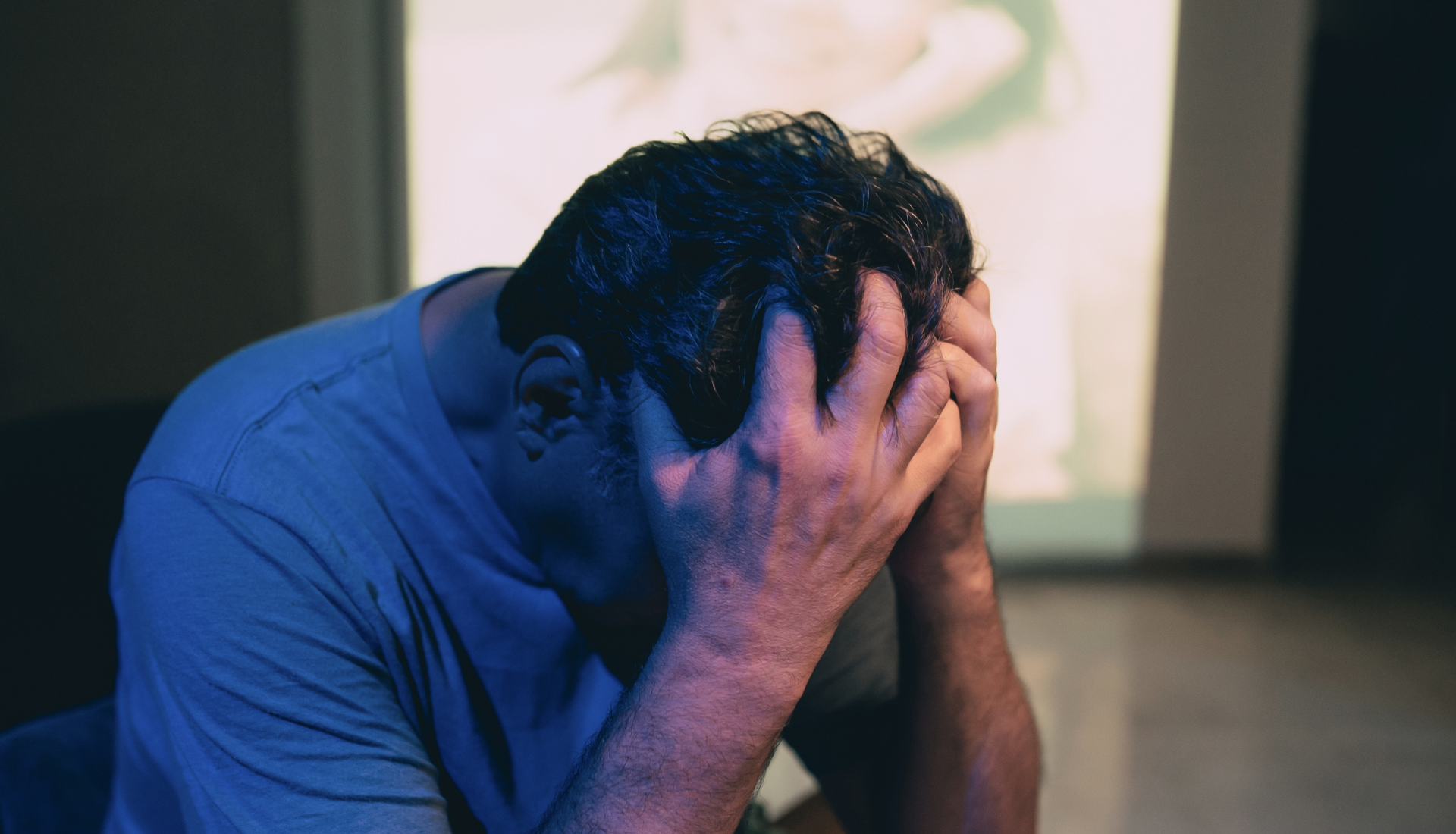 Person experiencing mental fatigue, overwhelm, and racing thoughts