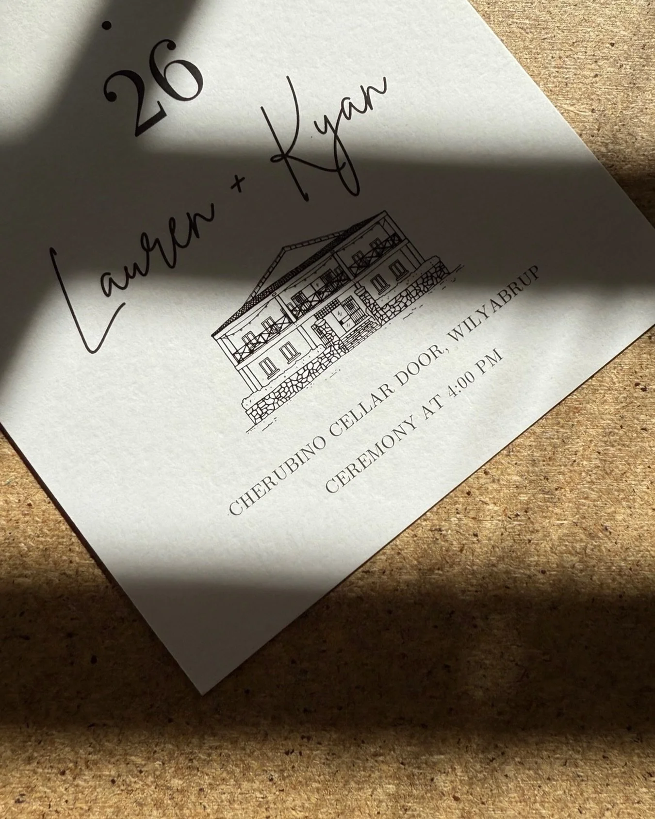Happy 2026! 💙 Feels so good to be back in the office this week, and so so many exciting projects in the works! 

A little throwback from last year - beautiful invites printed for Lauren &amp; Kyan&rsquo;s wedding 💙

Lauren came to Studio Basell wit