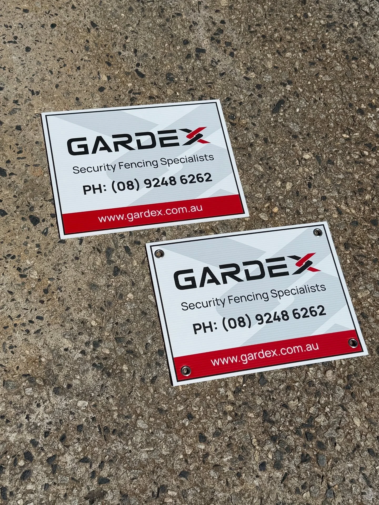 ⛓️🛠️💥 Coreflute fence signs for @gardexsecurityfencing (best in the business!)

5mm coreflute + direct print with UV inks + stainless steel eyelets = weatherproof and lightweight signage to get more eyes on the brand 💪🏼