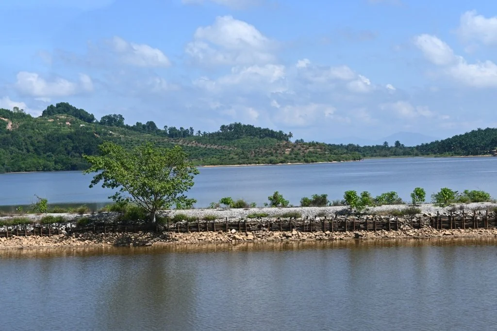 Tasik Bukit Merah lake view from ETS train window