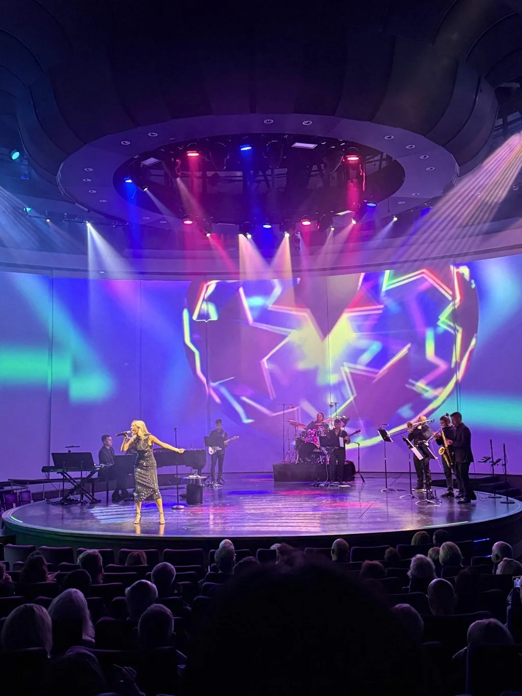 Alexa Jayne performing musical concert on Day 1 aboard Celebrity Edge