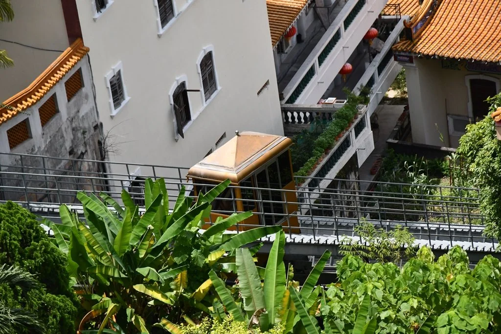 Funicular inclined elevator at Kek Lok Si Temple Penang