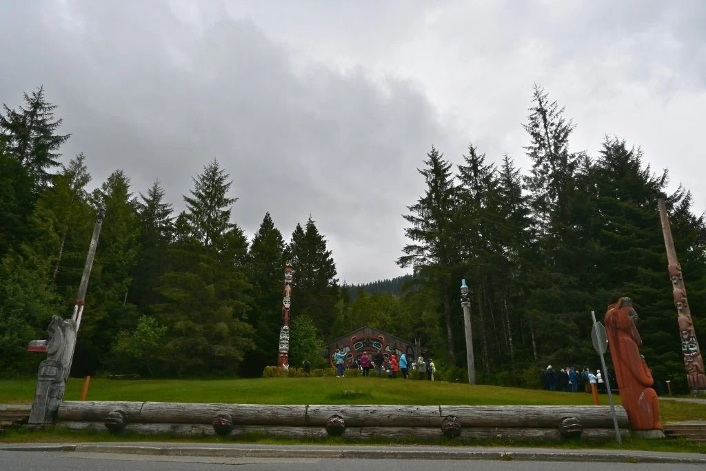 Totem poles at Saxman Native Village Ketchikan Alaska