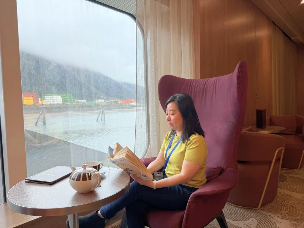 Café Al Bacio seaview seating area on Celebrity Edge with ocean views